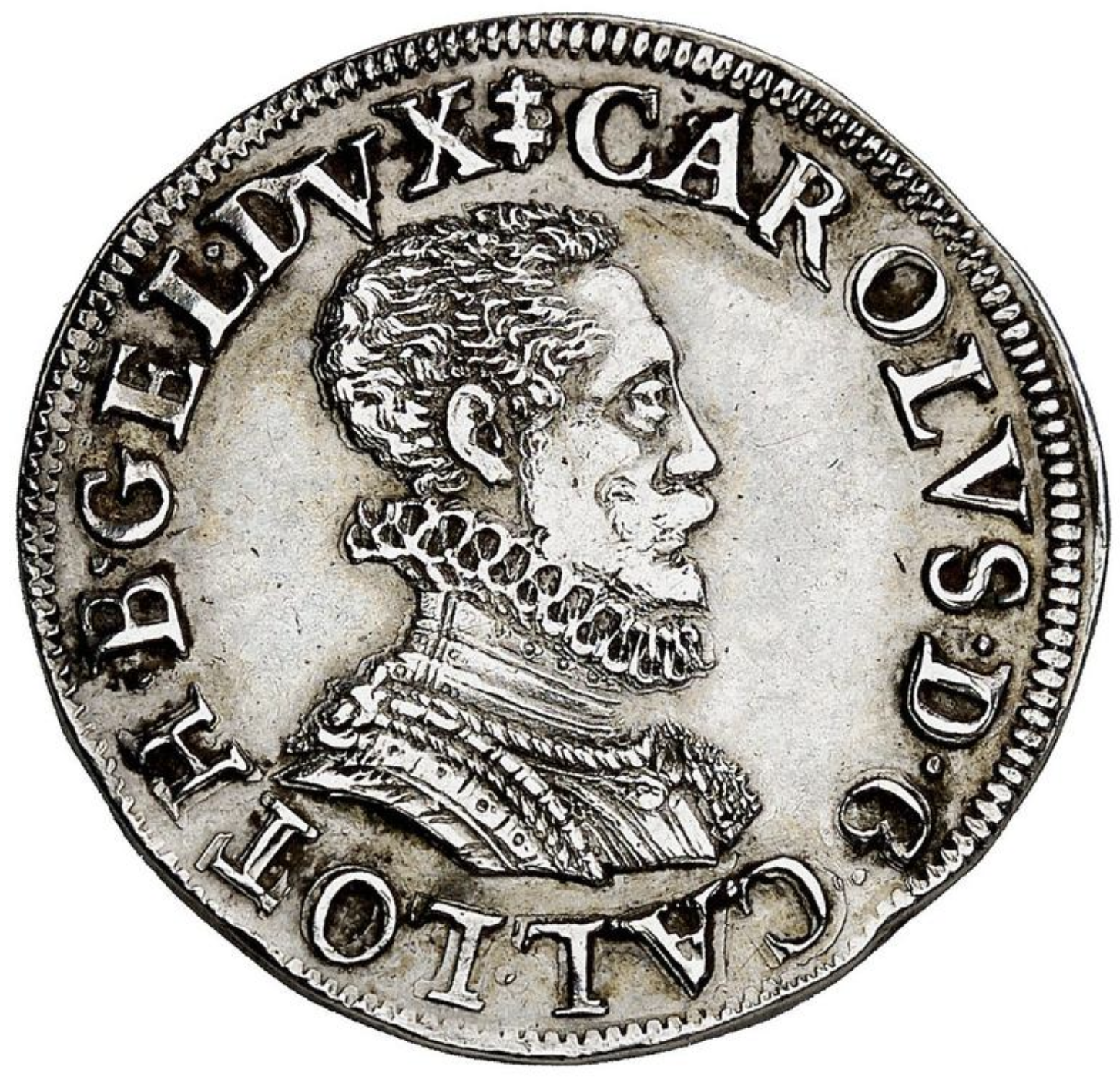 N°129: Teston buste vieilli datée 1584 Charles III A