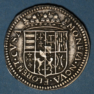 Monnaies lorraine duche de lorraine nicolas francois 1634 teston 1634 florence 135913r
